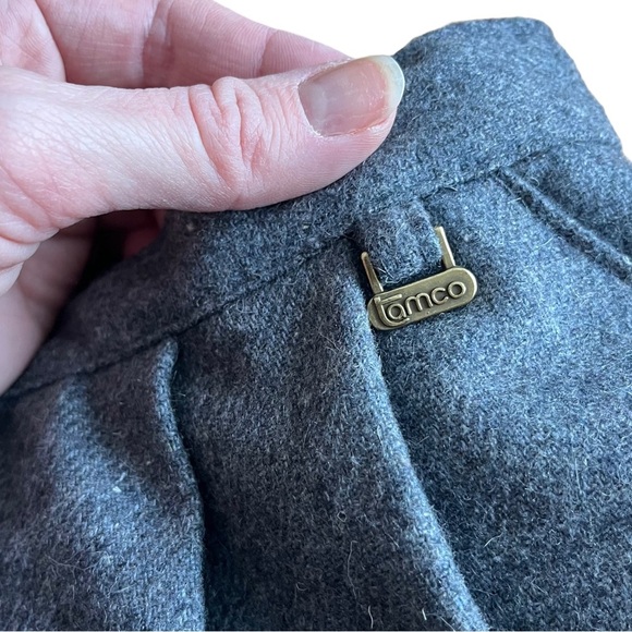 Vintage Tamco Montreal Wool Skirt High Waist Pleated A-Line Midi, 80s classic - Picture 2 of 8